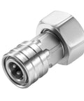 Garden Hose To Pressure Washer Adapter Converts Your Water Hose Into A Handy Power Washer Quick Connect System Three Quarters GHT To One Quarter Stainless Steel Connector For Light Cleaning Tasks front view