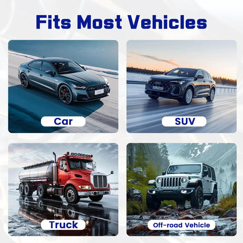 Image showing car, SUV, truck, and off-road vehicle showcasing compatibility with Beefed Up Heavy Duty Rubber Exhaust Hanger Kit 16 Pieces