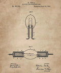 Steampunk Patent Print Wall Art Set For Engineers 8x10 Unframed Prints Featuring Dope Electrical Coil Invention History Industrial Home Decor