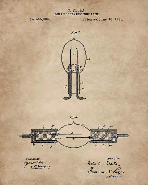 Steampunk Patent Print Wall Art Set For Engineers 8x10 Unframed Prints Featuring Dope Electrical Coil Invention History Industrial Home Decor