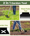 Long Handle Weed Puller Pro 2 In 1 Garden Weeding Rake And Garden Hoe For Uprooting Grass Dandelions Gardenias 57 Inch