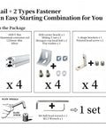 4 Pack 48 Inch V Slot Aluminum Extrusion Profile Heavy Duty Linear Rail Frame Silver Anodized European Standard Kit components list