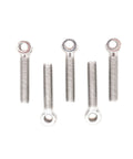 Five Piece M8 By 40mm Shoulder Lifting Eye Bolts In 304 Stainless Steel, 1.25mm Thread Pitch, Heavy Duty Eyebolts For Lifting