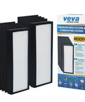 Premium Replacement Filters For Elite Pro Series Air Purifiers Pack Includes Two True Hepa Filters And Eight Activated Carbon Pre Filters