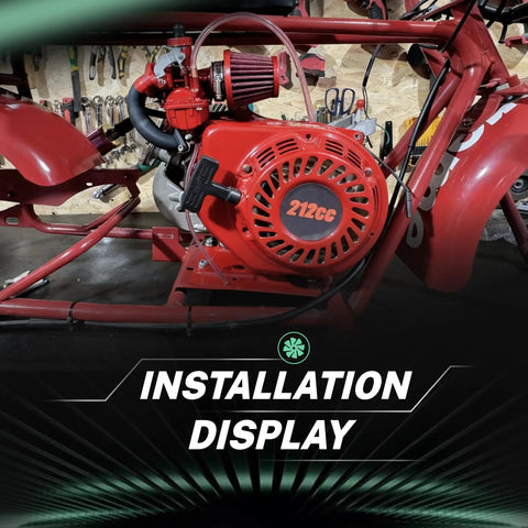 Pull Starter Kit For Predator 212cc And 196cc Engine And Honda GX160 GX200 installed on mini bike, side view display