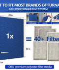 Reusable Air Filter 20x30 For HVAC And RV Cut To Fit With High Airflow MERV 6 Replacement For Furnace shown with dimensions
