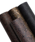 Snag This Hella Cool 4 Pack Of Faux Leather Sheets Measuring 7.7 By 12.9 Inches With A Bold Bump Texture And Dope Geometric Prints Perfect For Easy DIY Crafts And Jewelry Projects Ships Flat featuring intricate designs.