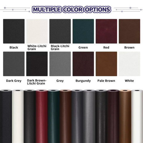 Self Adhesive Leather Repair Patch Tape Kit For Furniture Couch Sofa And Car Seats Straight Up Fixes Tears In A Snap With No Sweat Installation in various colors.