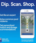 Mobile app displaying six way pool water test strip readings for chemical analysis. Six Way Pool Water Test Strips For Rapid Chemical Readings With Seamless App Sync To Keep Your Backyard Hangout Sparkling All Summer Long Without Any Headaches Or Sticker Shock From Costly Store Visits.