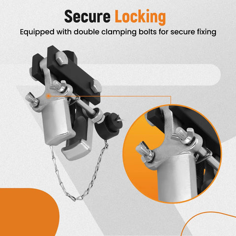 Close-up of Badass Knuckle Buster Pitman Arm Puller with secure locking and double clamping bolts for light trucks.
