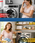 Before and after comparison with Washer Water Inlet Valve Replacement For Maytag Kenmore Top Load Washers 120V 60Hz Direct Fit Easy Install Aftermarket Part That Replaces Leaking Clogged Or Faulty Inlet Valve For Reliable Performance