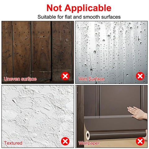 Image showing surfaces not suitable for Stainless Steel Magnetic Door Stopper With Retractable Catch: uneven, wet, textured, wallpaper.