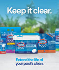 Six Way Pool Water Test Strips For Rapid Chemical Readings With Seamless App Sync To Keep Your Backyard Hangout Sparkling All Summer Long Without Any Headaches Or Sticker Shock From Costly Store Visits, shown with Clorox pool products.
