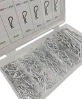Cotter Pins 150 Piece Assortment Kit Spring Clips Retainer Pins For Hitches Machinery Tractors Farm Equipment Engines Trucks Cars And Garden Easy Locking No Slip Quick Install And Safe Disassembly Must Have For Any Quick Fix, clear plastic case