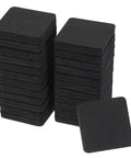 Heavy Duty Felt Furniture Sliders 24 Piece 2.5 Inch Square Movers Smooth Glide Pads stacked in black felt material.