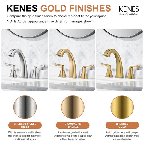 Top Notch Champagne Bronze Widespread Bathroom Faucet Three Hole Sink Tap With Dual Flow Spray Valve And Lead Free Design For Hassle Free Setup And A Smooth Finish That Really Delivers