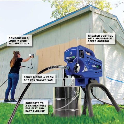 No Hassle Electric Airless Paint Sprayer Featuring Always On Prime Tech For Unthinned Paint And Stain near house for quick renovations.