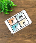 Dope Funny Vintage Metal Sign Ramen Table Of Elements Tin Sign 8x12 Inch Wall Decor on a wooden surface with plant