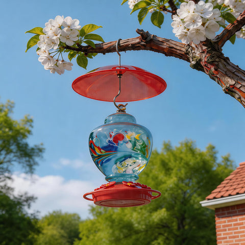 8 Inch Weather Guard Dome For Bird Feeder Red Protective Cover Shields Rain Snow Sun 20cm Diameter Fits Smaller Feeders