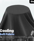 Ice Silk Cooling Balaclava Face Mask for Summer Sweat Wicking Comfort Mesh with ice cubes illustrating cooling effect.
