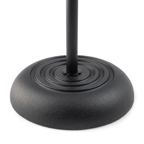 No Fuss Setup Heavy Duty Mic Stand For Live Gig Or Bedroom Studio Adjustable To Sixty Inches with cast metal base.