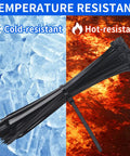 Beefy Heavy Duty Zip Ties 1000 Pack 8 Inch 50 LB Tensile Strength UV Resistant Black Cable Ties in cold and hot temperatures