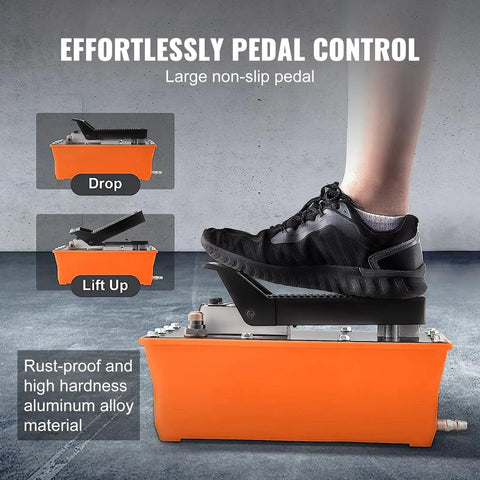 Hydraulic Bead Breaker With 10000 PSI Power And Metal Foot Pump showing non-slip pedal control for easy tire bead separation