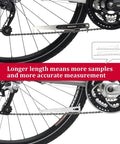 CC-4 Bike Chain Wear Gauge And Checker Tool for Quick And Accurate Chain Wear Readings in use on bike drivetrain