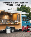 4500W Portable Gas Inverter Generator With CO Sensor for food truck power supply, lightweight and compact.