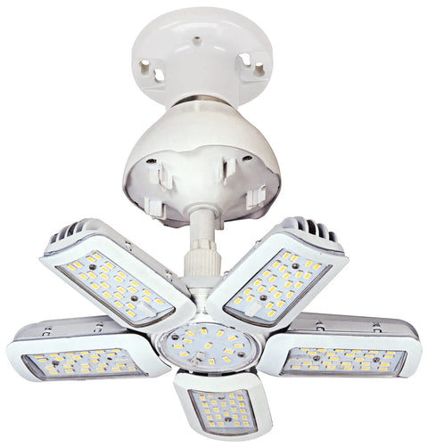 60W LED HID Replacement Bulb 5000K Daylight Mogul Base Extended Length Adjustable Beam Angle 100 To 277 Volt Direct Wire Ballast Bypass Replaces 250W HID And 500W Incandescent