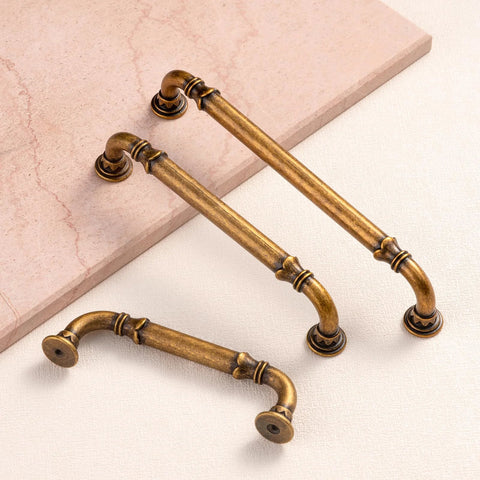 Arch Cabinet Handles in Champagne Bronze European style arched drawer pulls, 5 inch center to center zinc alloy hardware, 10 pack