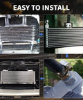 Heavy Duty 40K Transmission Oil Cooler Kit with low pressure drop installation includes mounting hardware for big rigs