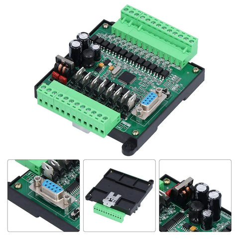 Industrial 12V Programmable Logic Controller with Relay Output and Base Plate for Plug and Play Setup Control of DC Motors Valves and Other DC Loads