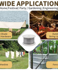 One Eighth Inch Wire Rope Kit With 300 Ft Vinyl Coated Stainless Steel 7x7 Cable for outdoor string lights and clothesline use