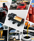 Portable DC 12V 75W Gasoline Transfer Pump Delivers Up To 110 GPH For Vehicles Boats Motorbikes And Equipment With A 39 Inch Suction Reach