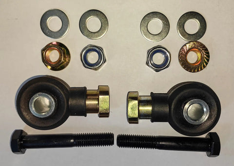 Set Of 2 Outer Tie Rod Ends 7061138 For RZR 570 800 4 S And Ranger 500 700 800 900 XP UTVs 2002 To 2014 And Beyond With Left Hand Thread Half Inch Twenty Grade 12.9 Bolts Durable Steel Easy Install Heavy Duty, with bolts and washers
