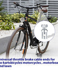 20 Piece Universal Clutch, Brake, and Throttle Cable Ends Kit With One Eighth Inch Crimp Ends used on a bicycle