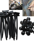 Heavy Duty Self Locking Nylon Universal Cable Tie Buckle Kit With Push Mount Ties For Car Repairs And Fender Bumper Engine Guard