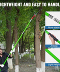 Extendable 30 Ft Manual Pole Saw Workhorse With Pruner Blade And Scissors Set Nine Fiberglass Poles For Tall Branches