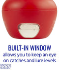 Indoor Fruit Fly Trap Kit With Built In Window Ready To Use showcasing the trap's window for monitoring lure levels