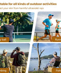 Things I Do In My Spare Time Funny RV Lover Travel Cap for Men Women shown in outdoor activities like tennis, running, hiking, fishing.
