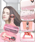 Hard Travel Case For Dyson Hair Dryer And Accessories Ultra Durable Shockproof Shell With Soft Anti Static Lining in use