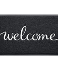 Black Door Mat For Entryway And High Traffic Areas, Non Slip Indoor Outdoor Welcome Mat With Low Profile Design, 36 by 24 Inch