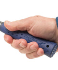 Close-up of shock reduction grip on Rock Pick Hammer 13 Oz Field Geology Tool With Milled Face And Shock Reduction Grip