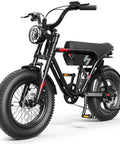 Beast 1200W Fat Tire Electric Mountain Bike for Teens and Adults with 48V 10.4Ah Battery, Full Suspension, Side View