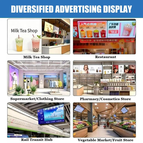 Next Level Clarity On This Hanging Digital Signage Display Featuring Straight Fire Picture Quality With Full Hd 1080p Lcd Panel And Ultra Wide Viewing Angles For Retail Showcasing in various retail settings.
