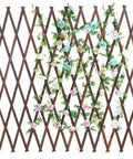Expandable Wood Trellis For Outdoor Walls, Lattice Garden Panel For Climbing Vines And Plants, showcasing floral arrangement.