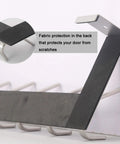 Over The Door Hooks White 6 Pack Towel Rack And Coat Hanger For Back Of Door Organization Fits Doors From One And Three Eighths To One And Three Quarters Inches Thick With Soft Sponge Padding To Prevent Scratches showing close-up of soft padding