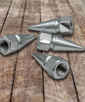 Premium Chrome Spike Aluminum Tire Valve Stem Caps Set Of 4 Universal Fit For Cars Bikes Trucks RVs Motorcycles Trailers