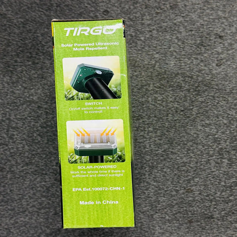 Box of 8 Pack Solar Powered Ultrasonic Mole And Rodent Repellent Stakes For Lawns And Yards Deterrent For Moles Gophers